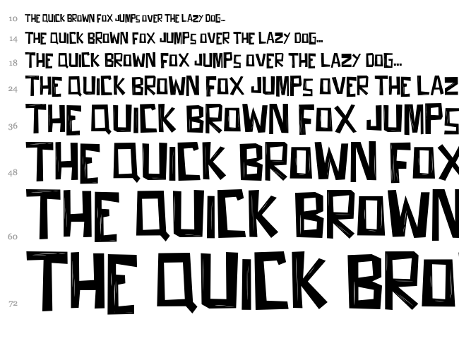Fifties Movies font waterfall